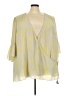 Melissa McCarthy Seven7 100% Polyester Yellow 3/4 Sleeve Blouse Size 4X - photo 1