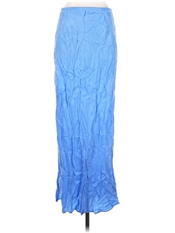 Madewell Tie-Waist Maxi Slip Skirt in Cupro Blend (view 2)