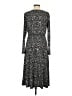 Talbots Animal Print Black Casual Dress Size M - photo 2