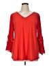 Alfani 100% Polyester Red 3/4 Sleeve Top Size 1X - photo 1