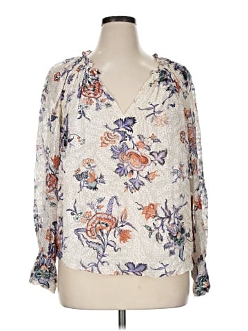 Rebecca Taylor 3/4 Sleeve Silk Top (view 1)