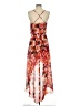 Guess 100% Polyester Print Red Cocktail Dress Size S - photo 2