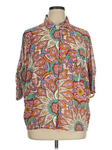 Rose + Olive 3/4 Sleeve Blouse (view 1)