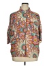 Rose + Olive 100% Polyester Paisley Brown 3/4 Sleeve Blouse Size XL - photo 1