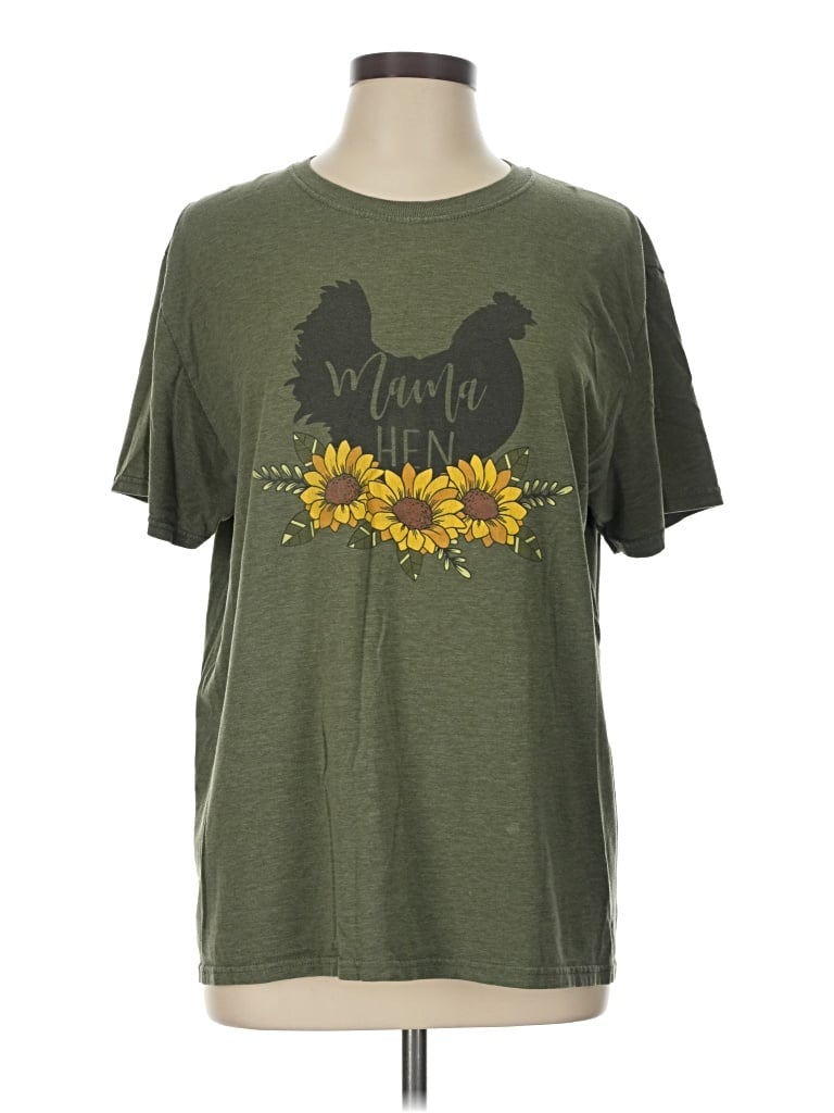 Pre-owned Jerzees Short Sleeve T-shirt In Green