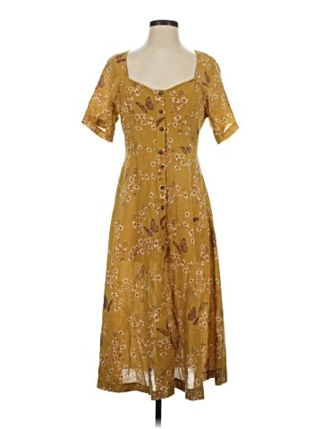Madewell Flutter-Sleeve Midi Dress in Windowbox Floral (view 1)