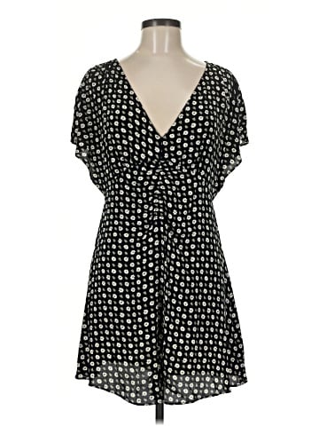 Madewell Ruched V-Neck Mini Dress in Floral (view 1)