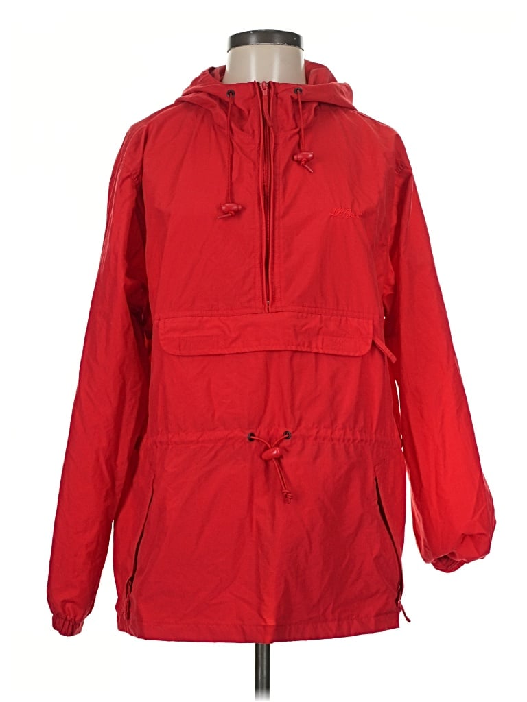 Pre-owned L.l.bean Poncho In Red
