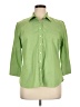 Lands' End Green 3/4 Sleeve Button-Down Shirt Size 16 - photo 1