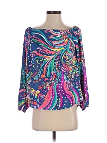 Lilly Pulitzer 3/4 Sleeve Silk Top (view 1)