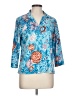 Unbranded Floral Blue 3/4 Sleeve Blouse Size L (estimated) - photo 1
