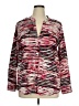 Calvin Klein 100% Polyester Animal Print Pink Long Sleeve Blouse Size XL - photo 1
