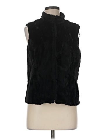 JM Collection Faux Fur Vest (view 1)