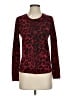 Talbots 100% Wool Animal Print Red Wool Cardigan Size S (petite) - photo 1