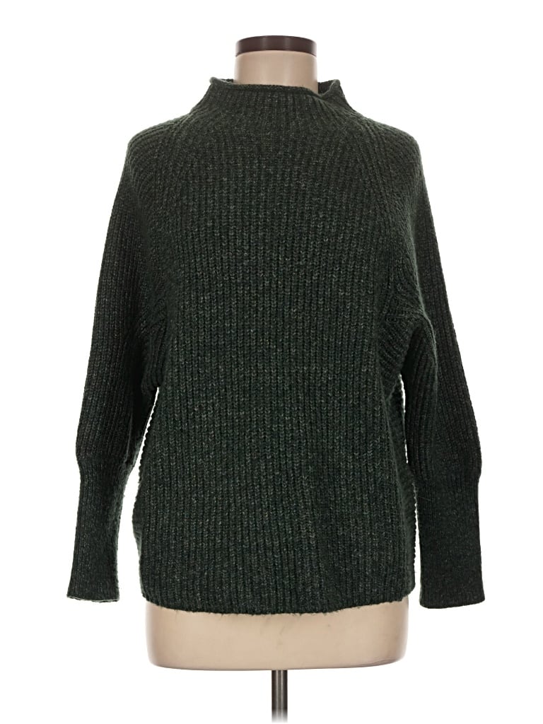 Pre-owned Chico's Turtleneck Sweater In Green