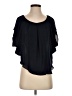 A. Byer 100% Polyester Black Short Sleeve Blouse Size S - photo 1