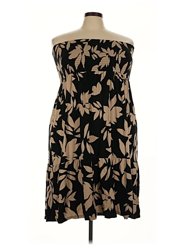 Pre-owned Terra & Sky Casual Dress In Black