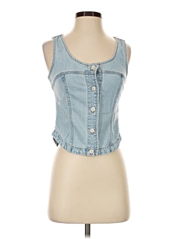 Madewell Denim Button-Front Top in Fitzgerald Wash (view 1)