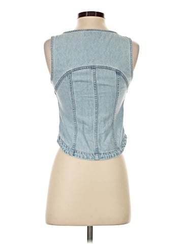Madewell Denim Button-Front Top in Fitzgerald Wash (view 2)