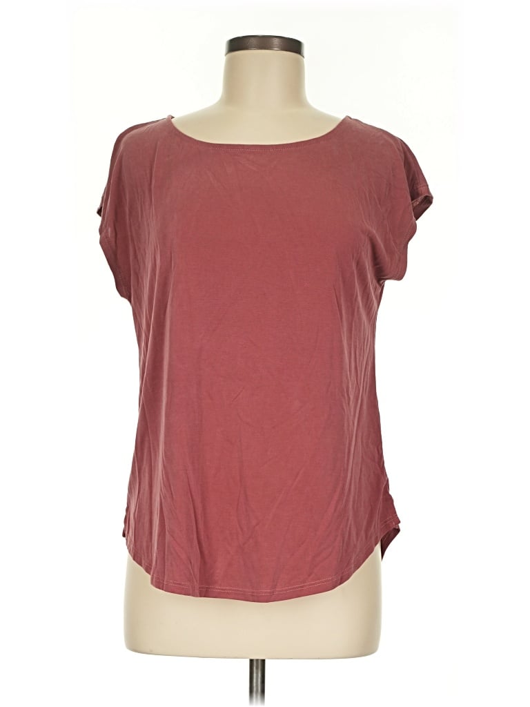 Pre-owned Green Envelope Short Sleeve T-shirt In Burgundy