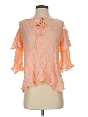 Cotton Bleu 3/4 Sleeve Blouse (view 1)