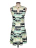 Mudd Stripes Green Casual Dress Size L - photo 2