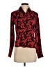 Mossimo 100% Silk Red Long Sleeve Silk Top Size S - photo 1