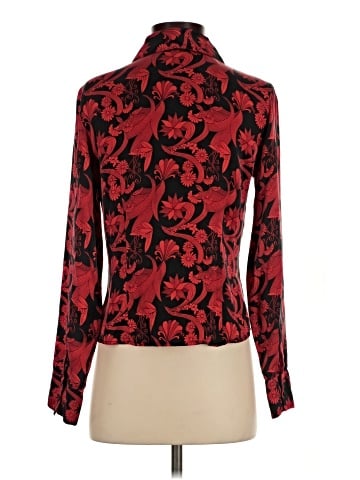 Mossimo Long Sleeve Silk Top (view 2)