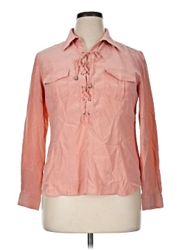 Lafayette 148 New York Long Sleeve Silk Top (view 1)