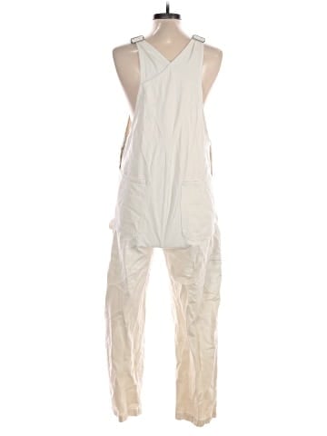 Madewell Denim Oversized Carpenter Overalls in Tile White (view 2)