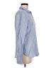 J.Crew 100% Linen Blue Long Sleeve Button-Down Shirt Size 6 - photo 4