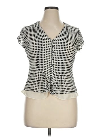 Jones New York Collection Short Sleeve Silk Top (view 1)
