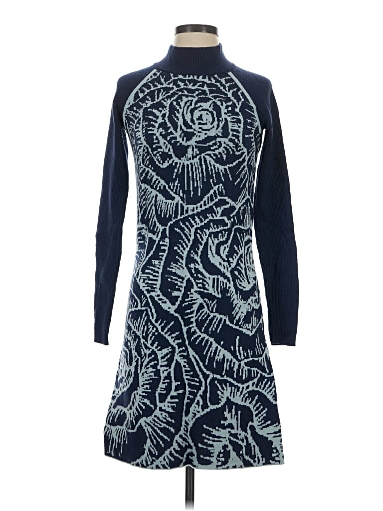 Pre-owned Title Nine Wool Dress In Blue