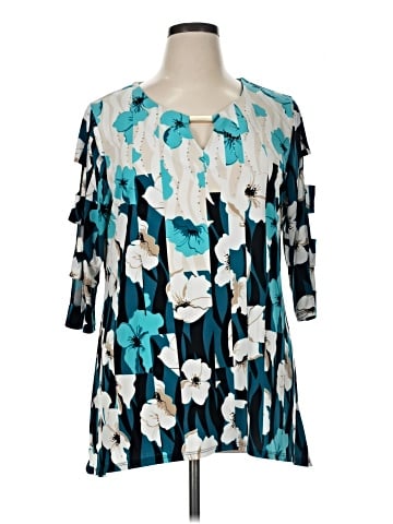 JM Collection 3/4 Sleeve Blouse (view 1)