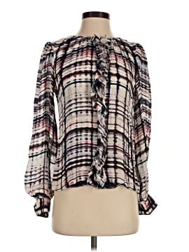 Parker Long Sleeve Silk Top (view 1)
