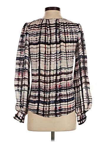 Parker Long Sleeve Silk Top (view 2)