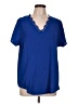 Unbranded Blue Short Sleeve Blouse Size L - photo 1