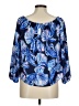 Lilly Pulitzer 100% Polyester Blue 3/4 Sleeve Blouse Size M - photo 2