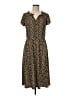 Talbots Animal Print Brown Casual Dress Size M - photo 1
