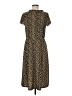 Talbots Animal Print Brown Casual Dress Size M - photo 2