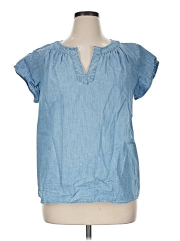 St. John's Bay Short Sleeve Blouse (view 1)