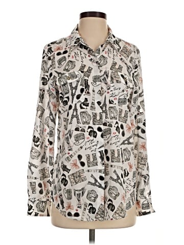 Karl Lagerfeld Paris Long Sleeve Blouse (view 1)
