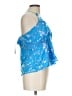 Bebe 100% Polyester Blue Sleeveless Blouse Size 12 - photo 4