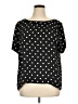 Ann Taylor LOFT 100% Polyester Polka Dots Black Short Sleeve Blouse Size XL - photo 1
