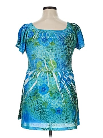 Jane Ashley Short Sleeve Blouse (view 2)