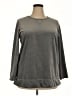 Woman Within 100% Polyester Gray Sweatshirt Size 18 (L) - photo 1