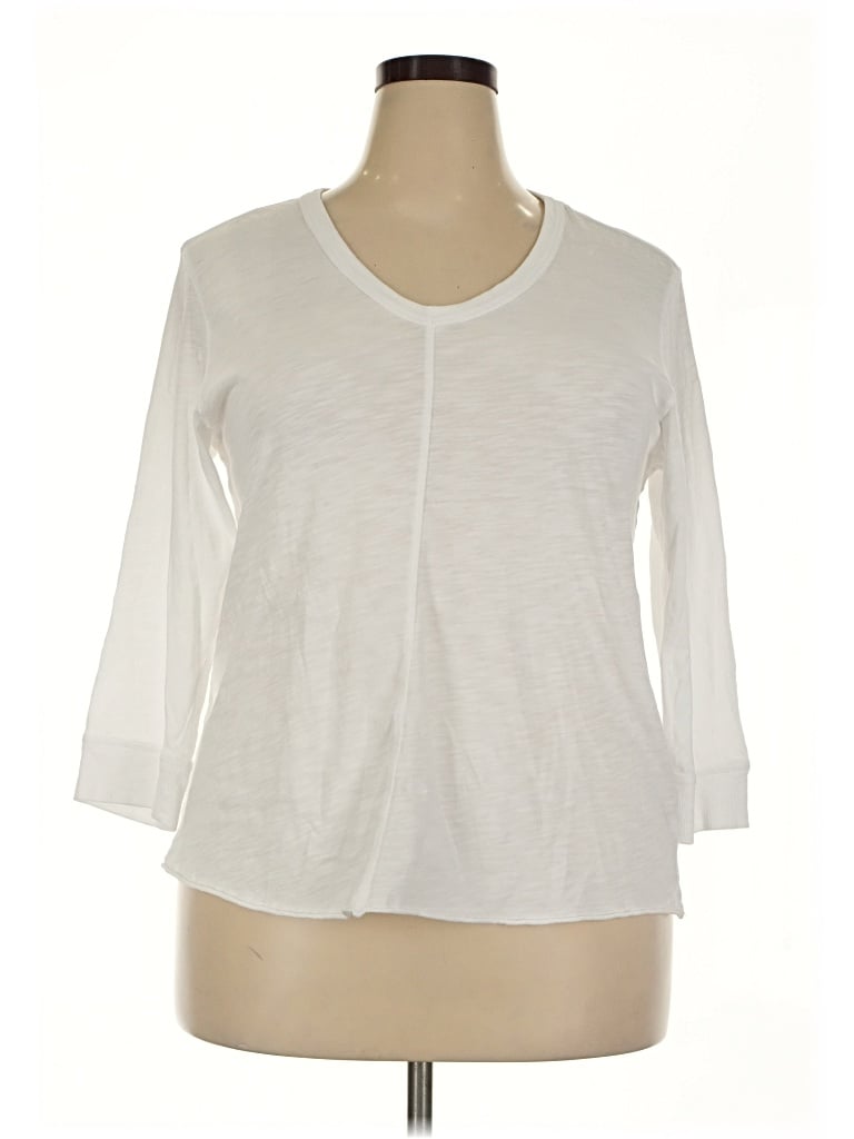 Pre-owned Elliott Lauren 3/4 Sleeve T-shirt In Ivory