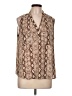 Collective Concepts 100% Polyester Brown Sleeveless Blouse Size L - photo 1