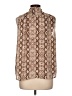 Collective Concepts 100% Polyester Brown Sleeveless Blouse Size L - photo 2