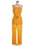 Elan 100% Rayon Solid Orange Jumpsuit Size L - photo 1